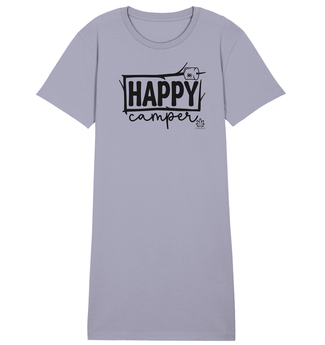 Happy Camper II - Ladies Organic Shirt Dress - cococi-clothing