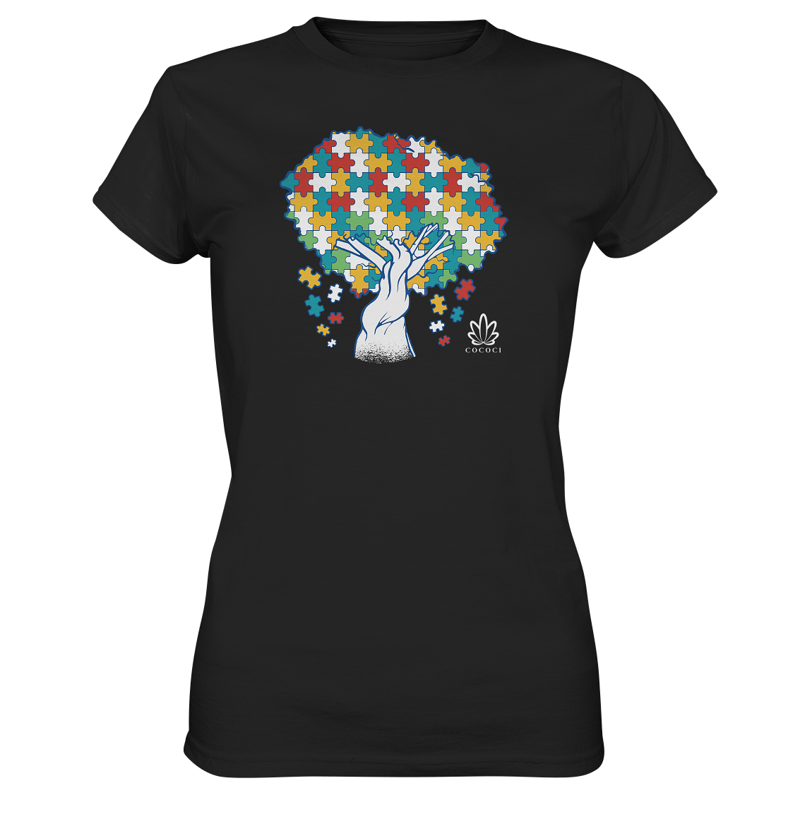 Puzzle Tree - Ladies Premium Shirt - cococi-clothing