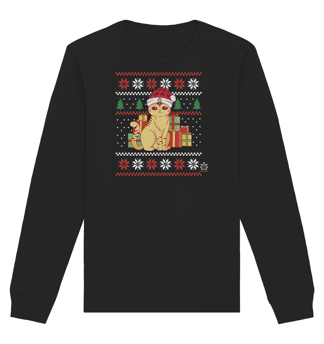 Xmas Kitten - Organic Basic Unisex Sweatshirt