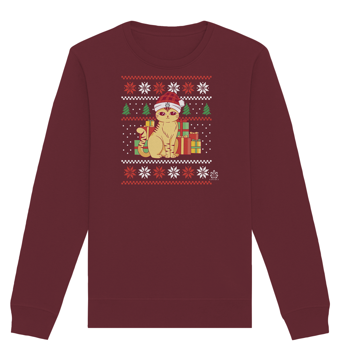 Xmas Kitten - Organic Basic Unisex Sweatshirt