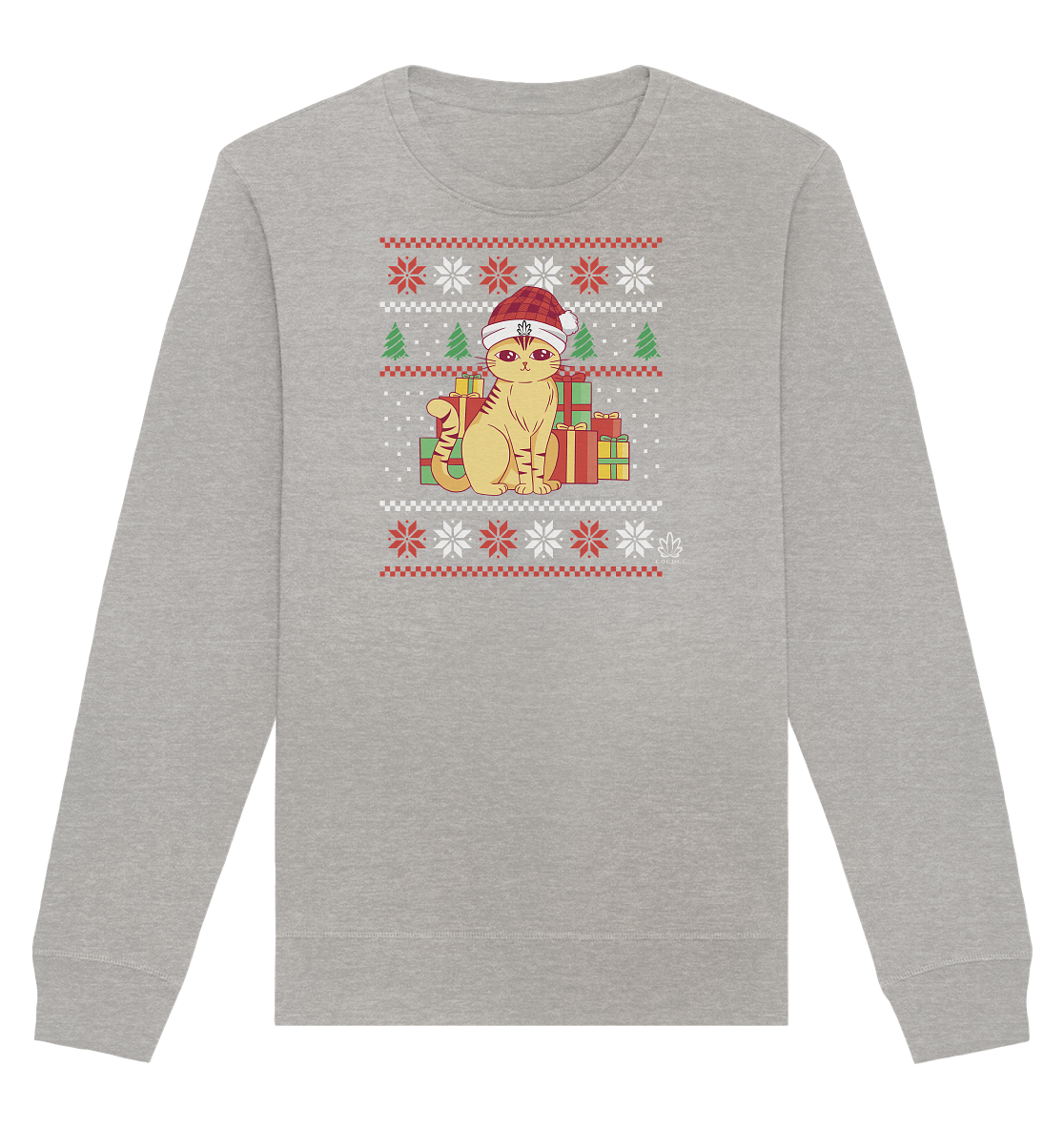 Xmas Kitten - Organic Basic Unisex Sweatshirt