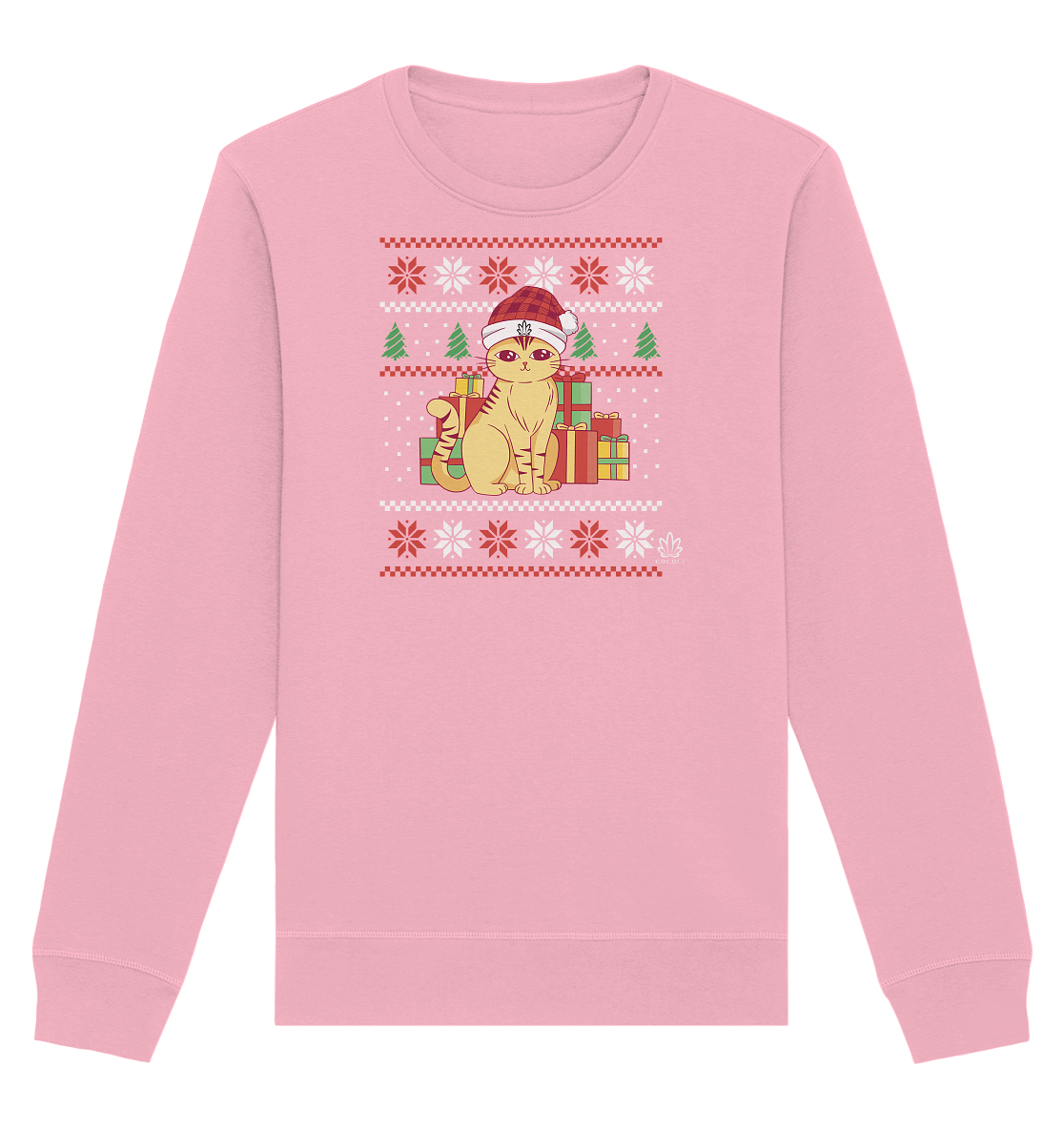 Xmas Kitten - Organic Basic Unisex Sweatshirt