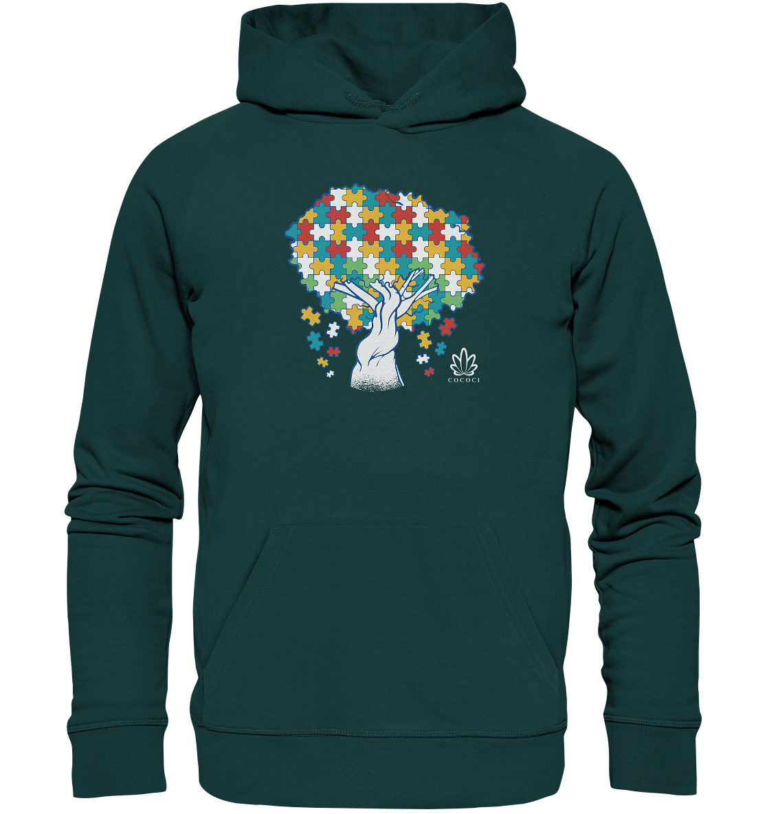 Puzzle Tree - Organic Hoodie - cococi-clothing