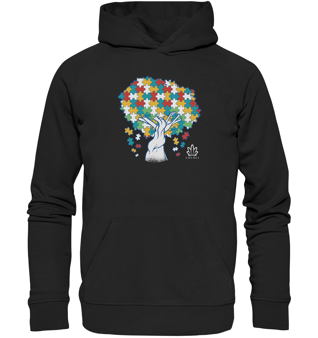 Puzzle Tree - Organic Hoodie - cococi-clothing