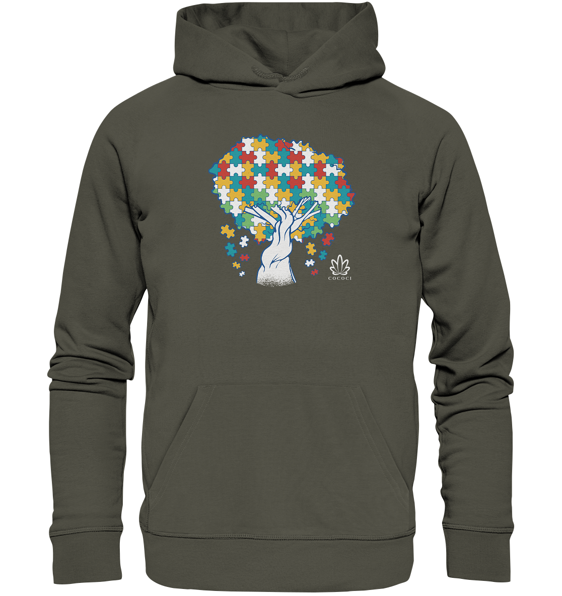 Puzzle Tree - Organic Hoodie - cococi-clothing