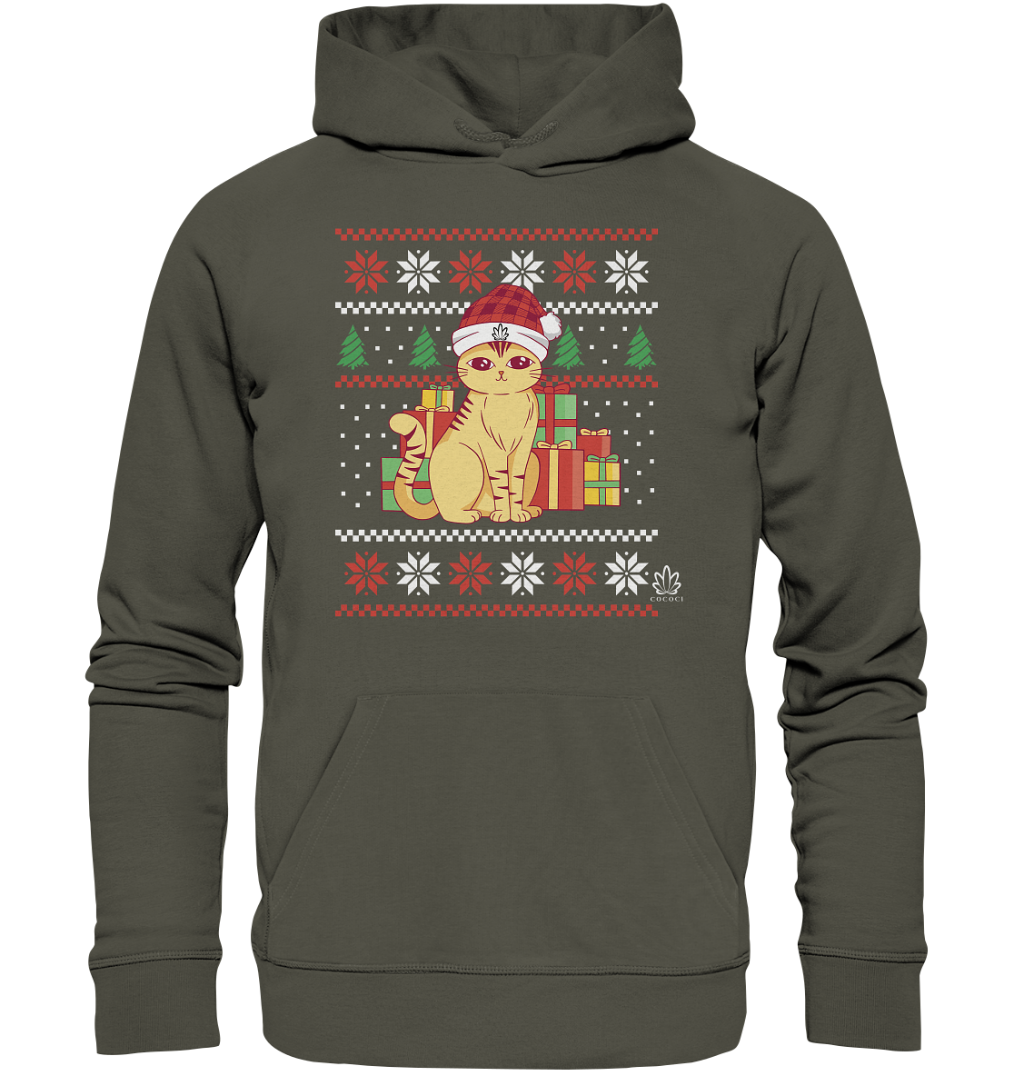 Xmas Kitten - Organic Hoodie