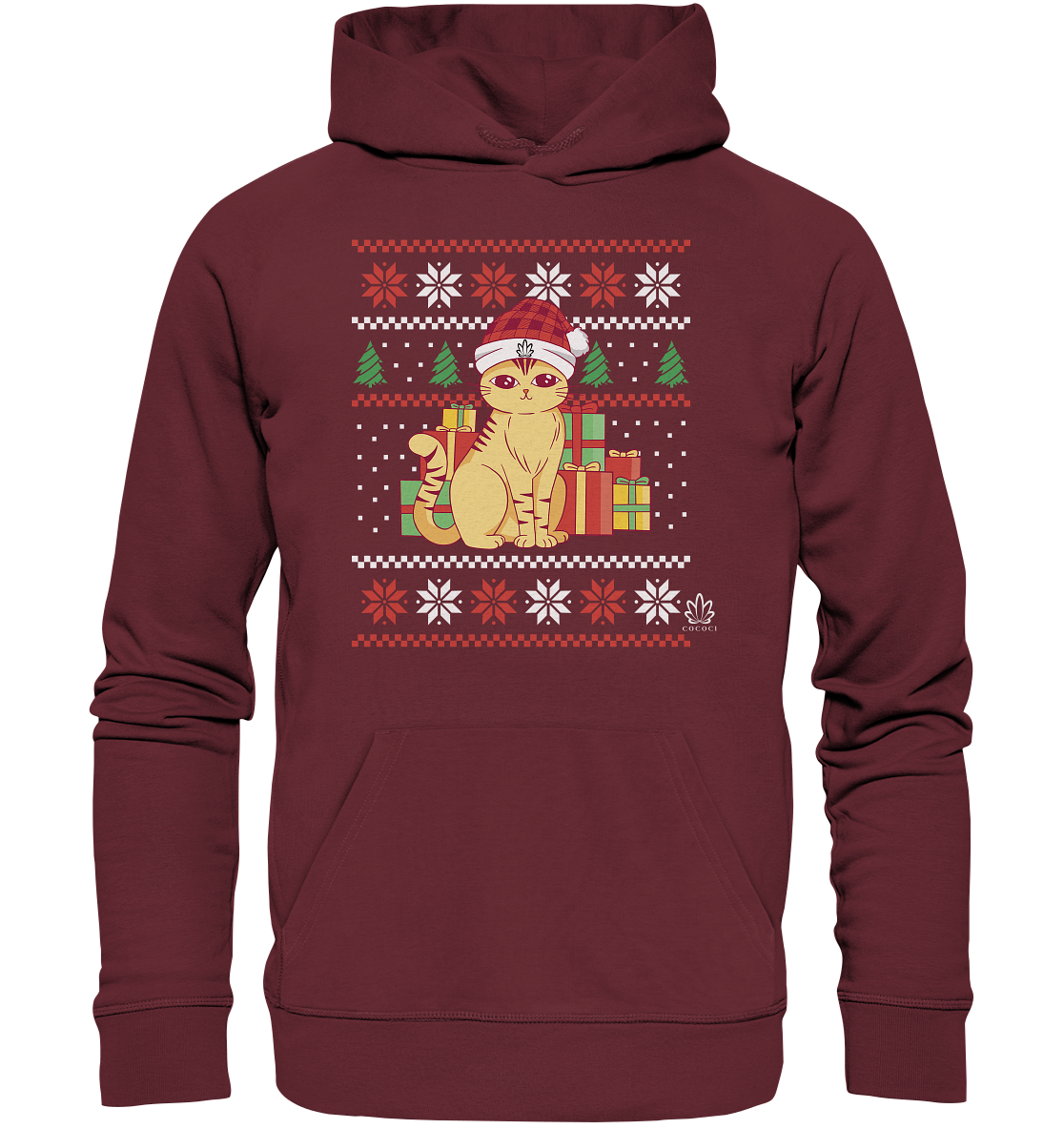 Xmas Kitten - Organic Hoodie