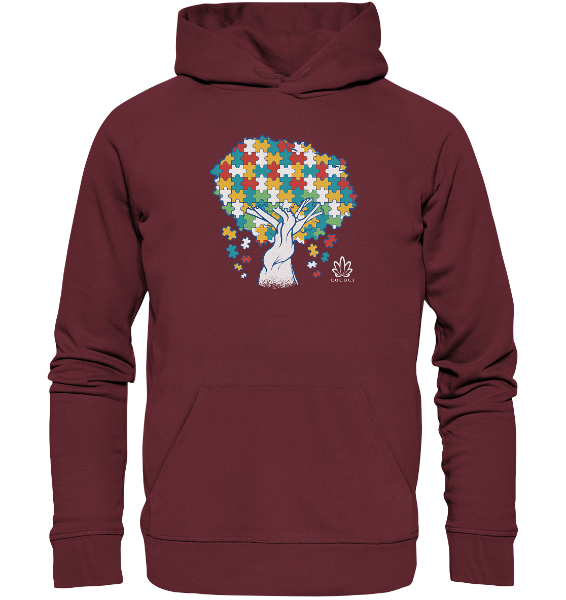 Puzzle Tree - Organic Hoodie - cococi-clothing