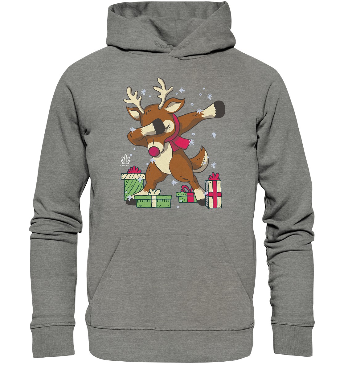 Geschenk-Reh in Tanzlaune - Organic Hoodie