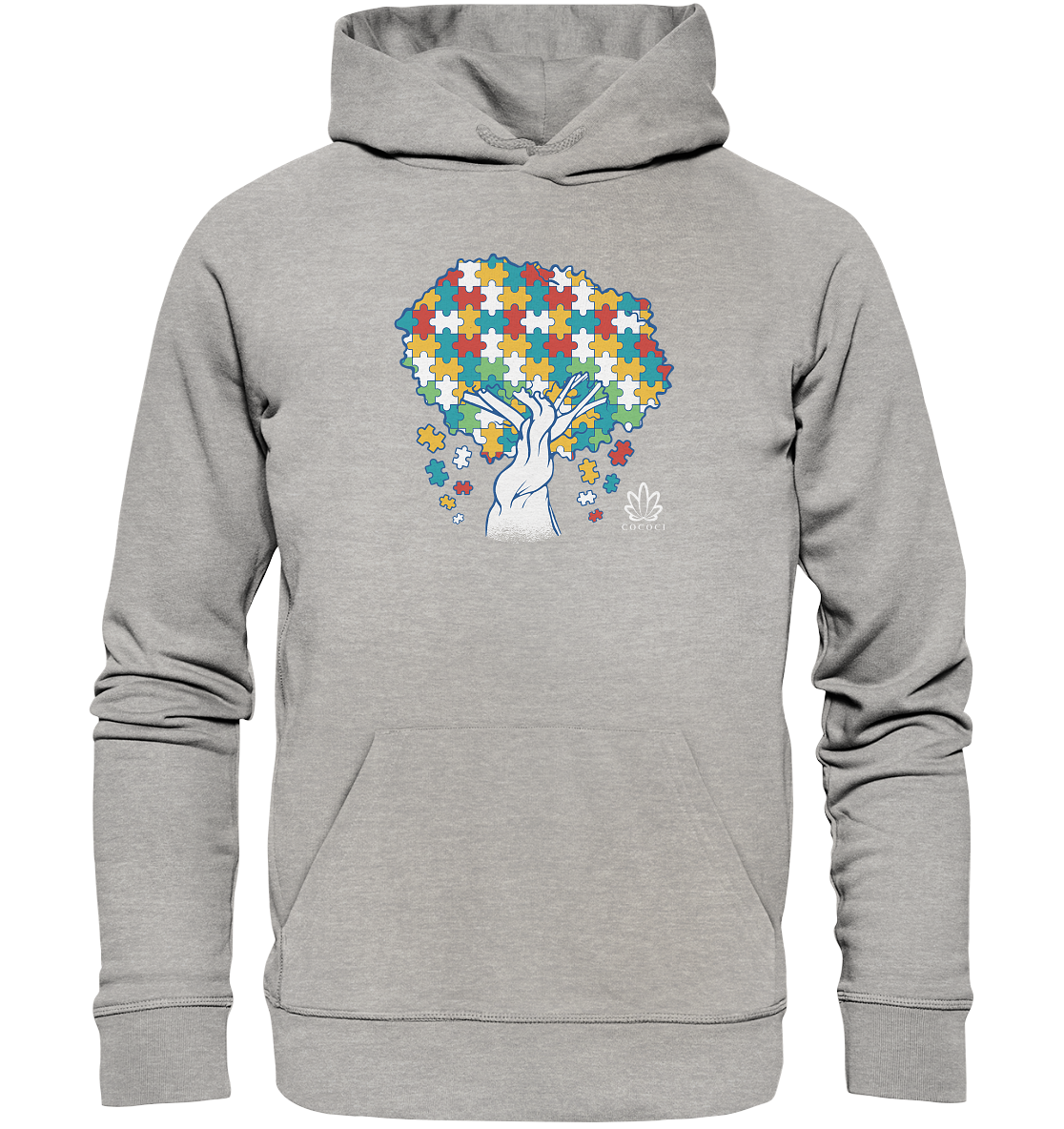 Puzzle Tree - Organic Hoodie - cococi-clothing