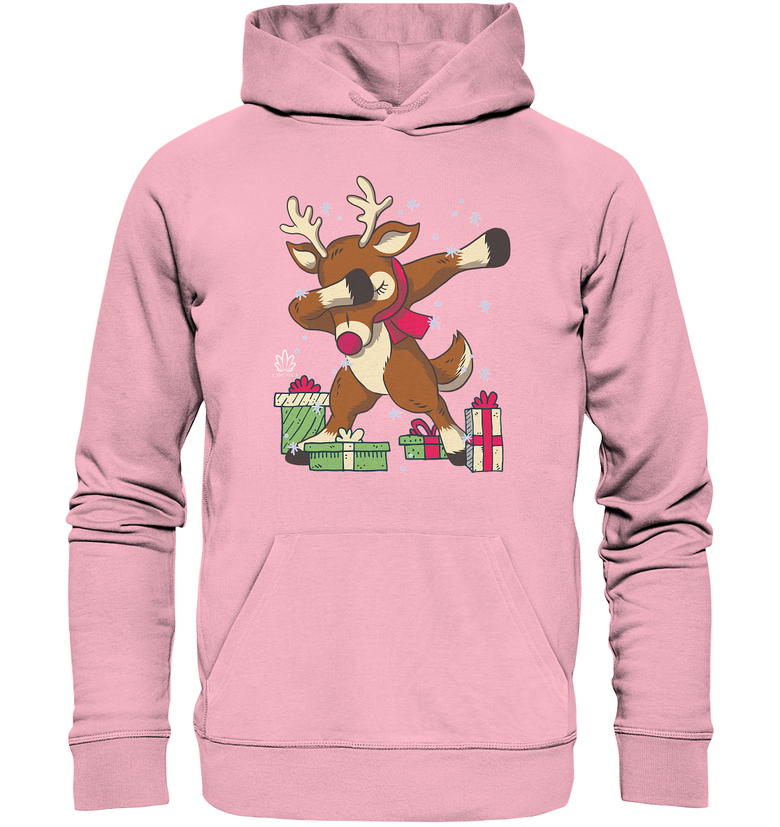 Geschenk-Reh in Tanzlaune - Organic Hoodie