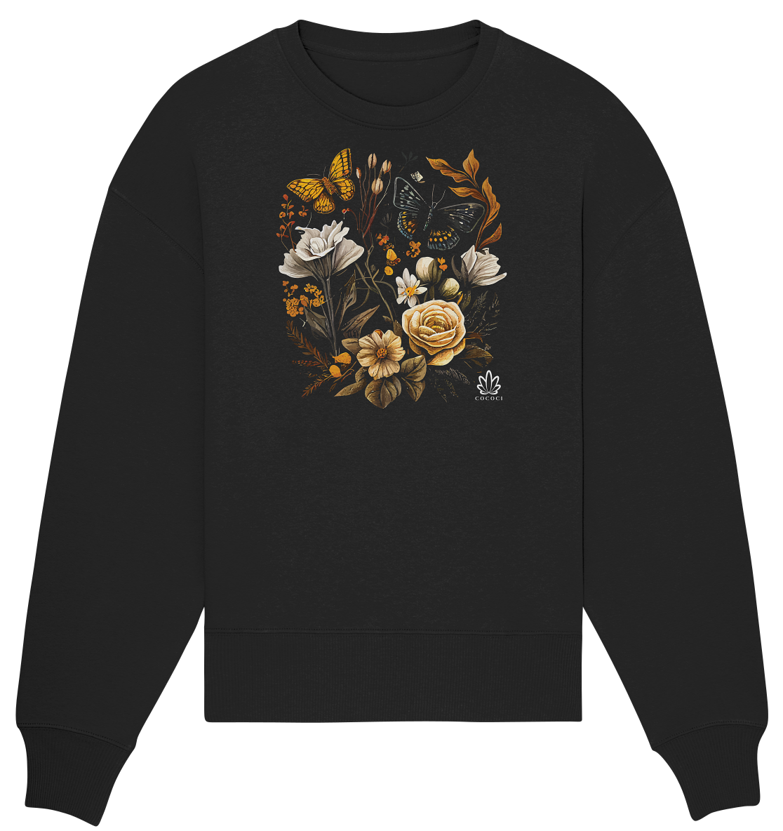 Flowers - Organic Oversize Sweatshirt - cococi-clothing