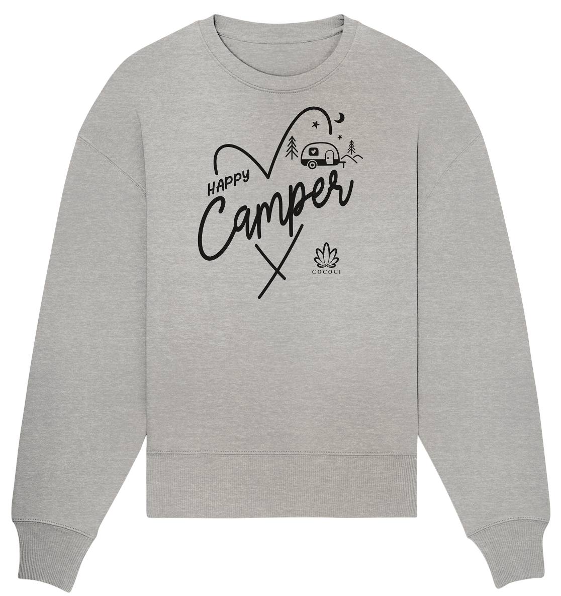 Happy Camper I - Organic Oversize Sweatshirt - cococi-clothing