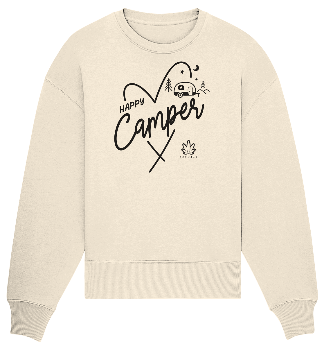 Happy Camper I - Organic Oversize Sweatshirt - cococi-clothing