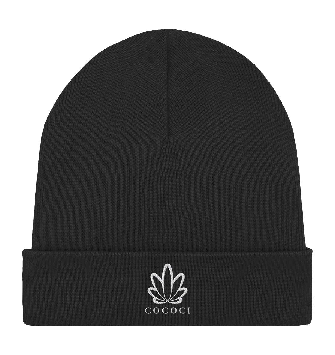 cococi Stick Logo - Organic Rib Beanie - cococi-clothing