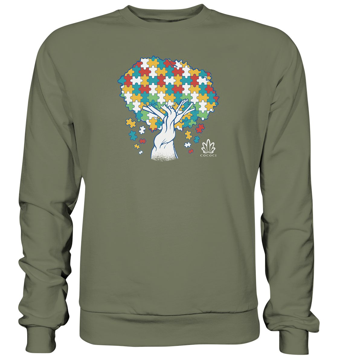 Puzzle Tree - Premium Sweatshirt - cococi-clothing